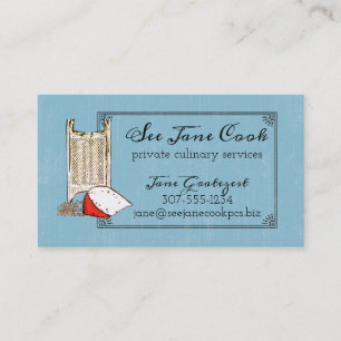 Cheese grater culinary chef catering business card