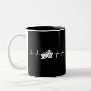Cheese Heartbeat Two-Tone Coffee Mug