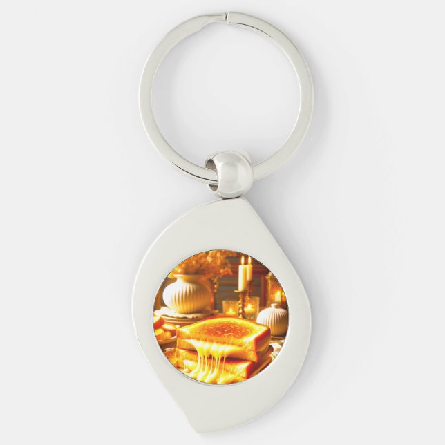 Cheese Heaven: The Ultimate Comfort Food Keychain (Front)