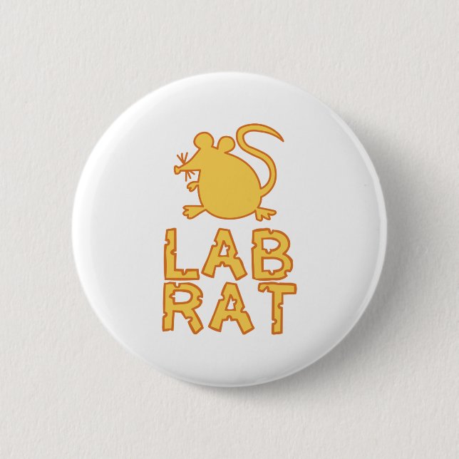 Cheese Lab Rat 2 Inch Round Button (Front)