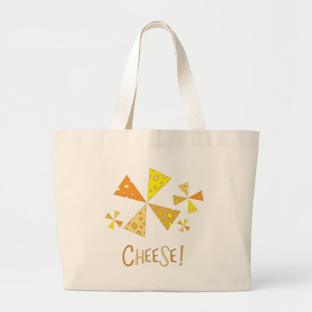 Cheese! Large Tote Bag (Front)