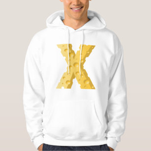 Cheese Letter X Typography Hoodie