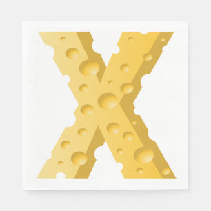 Cheese Letter X Typography Napkin