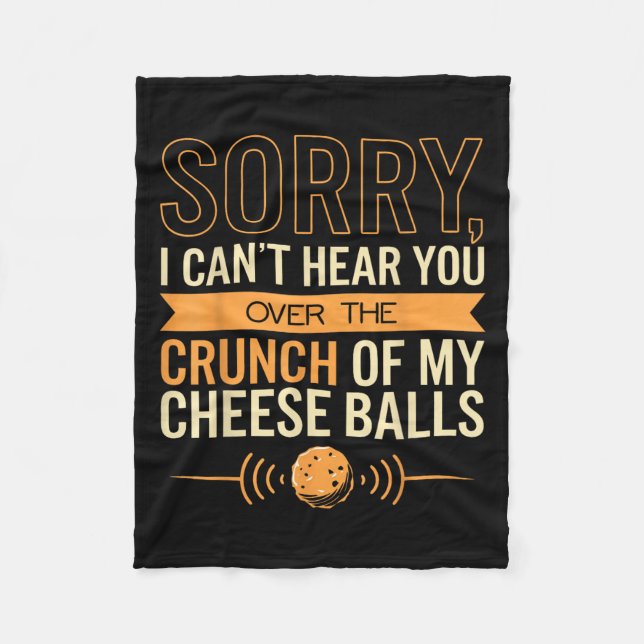 Cheese Lover Can't Hear You Cheese  Fleece Blanket (Front)