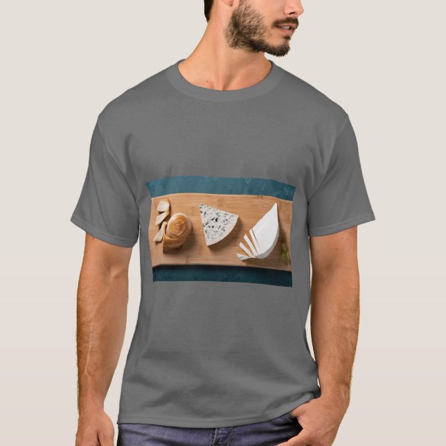 Cheese Lover Fun Graphic T-Shirt (Front)