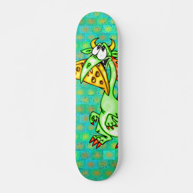 Cheese Loving Dragon Skateboard (Front)