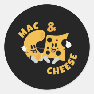 Cheese Mac & Cheese Funny Gift Idea Classic Round Sticker