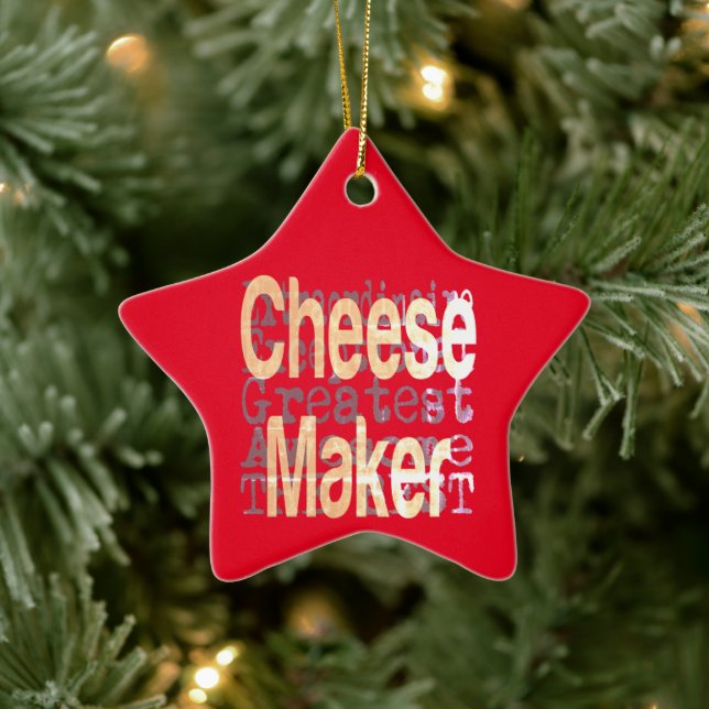 Cheese Maker Extraordinaire Ceramic Ornament (Tree)