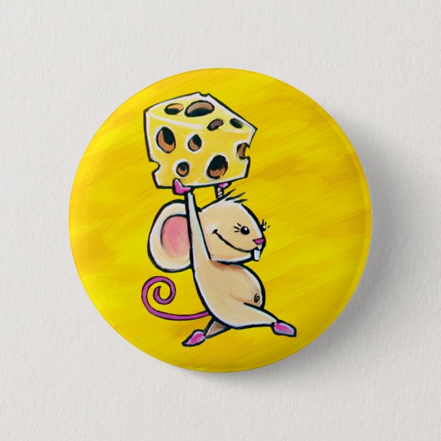 Cheese Mouse 2 Inch Round Button (Front)