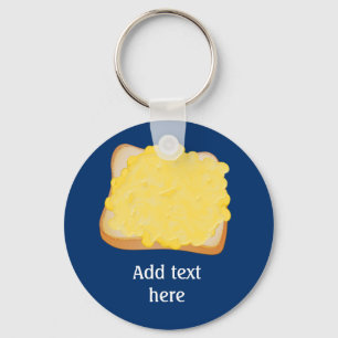 Cheese 'n' Toast or Rarebit with your custom words Keychain