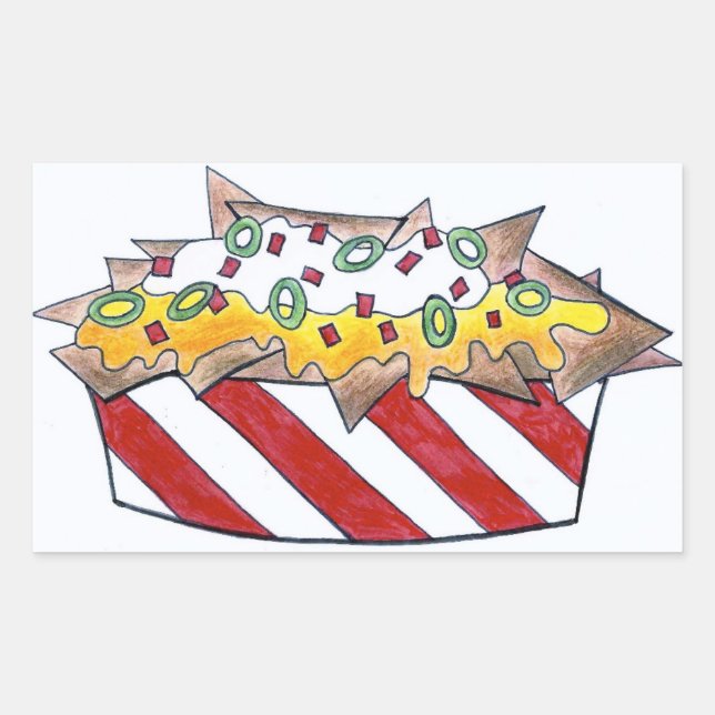 Cheese Nachos Nacho Snack Chips Junk Food Stickers (Devant)