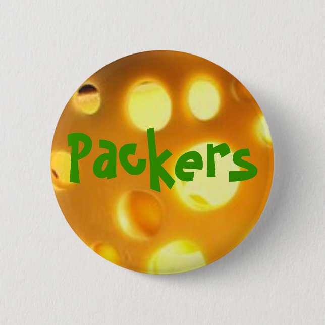 cheese, Packers 2 Inch Round Button (Front)