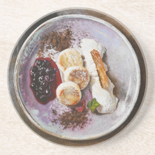 Cheese Pancakes with Berries – Gourmet Food Coaster