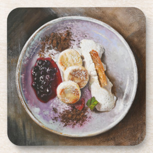 Cheese Pancakes with Berries – Gourmet Food Coaster