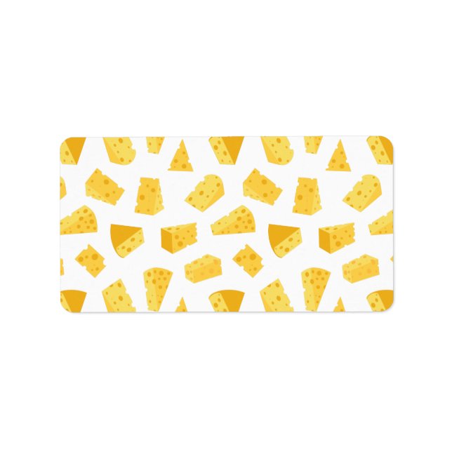 Cheese Pattern Print Return Address Label (Front)