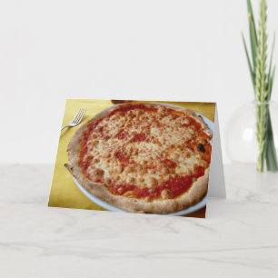 Cheese pizza greeting card