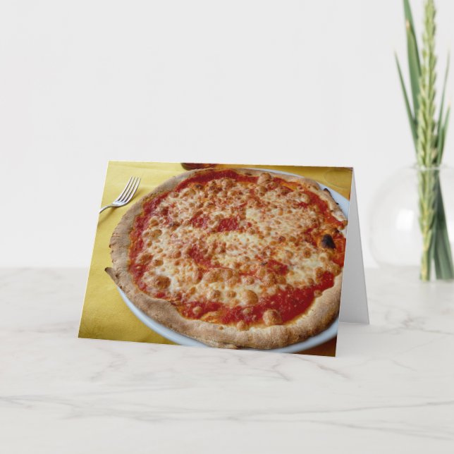 Cheese pizza greeting card (Front)