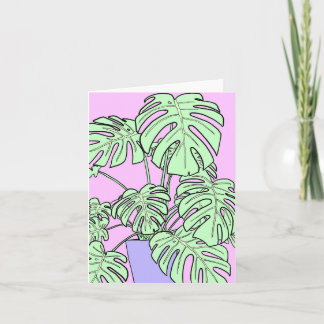 Cheese plant greeting card. Plant card