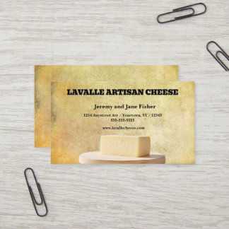 Cheese Plate Cheese Maker Cheese Shop Business Card