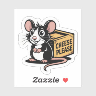 Cheese S'Il Vous Plaît Sticker Rat - Joueur & Whim