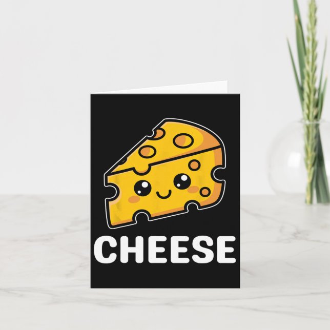 Cheese Slice Mac Macaroni Kawaii Halloween Costume Card (Front)