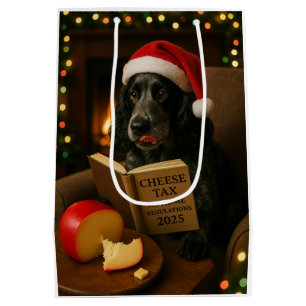 Cheese Tax Christmas gift bag - Cocker Spaniel