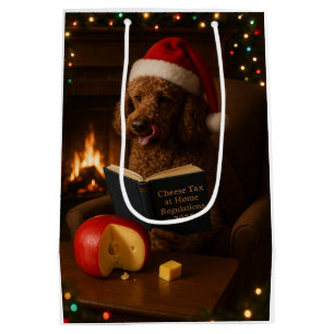 Cheese Tax Christmas gift bag - Poodle
