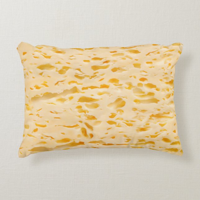 Cheese texture with holes accent pillow (Front)