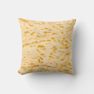 Cheese texture with holes throw pillow