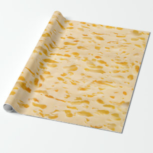 Cheese texture with holes wrapping paper