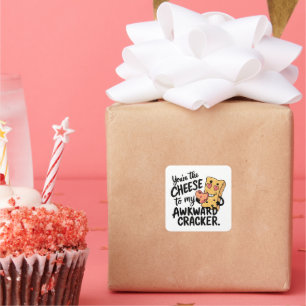 Cheese to My Awkward   Funny and Cute Valentine Square Sticker