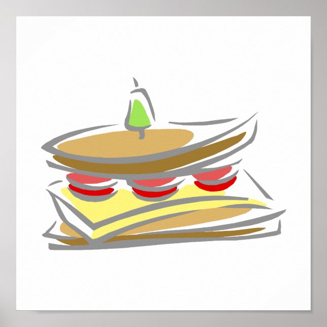 Cheese & Tomato Sandwich Poster (Front)