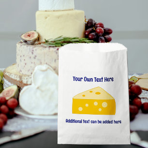Cheese Triangle Swiss Style - 2 lines custom text Favour Bag