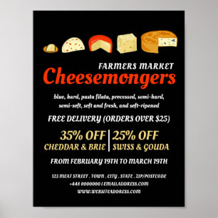 Cheese Variety, Cheesemonger Advertising Poster
