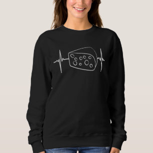 Cheese Wedge Heartbeat Grilled Dairy Farming Love Sweatshirt