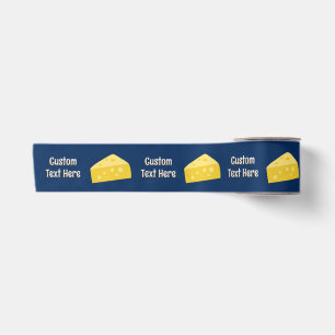 Cheese Wedges - own greeting - any dark background Satin Ribbon