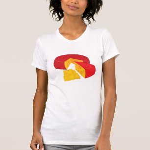 Cheese Wheel Red Wax Dairy Food T-Shirt