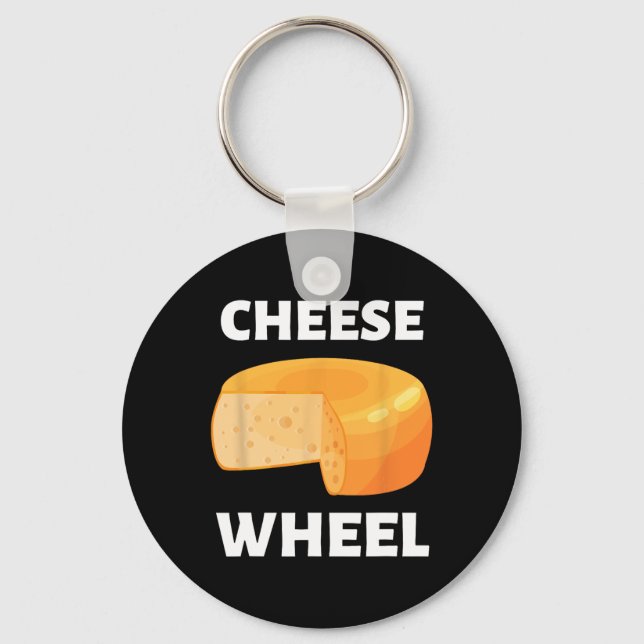 Cheese Wheel Video Game Meme Design  Keychain (Front)