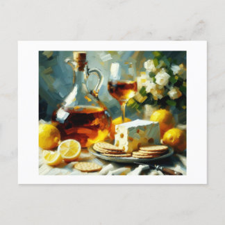 Cheese Wine Crackers,  Postcard