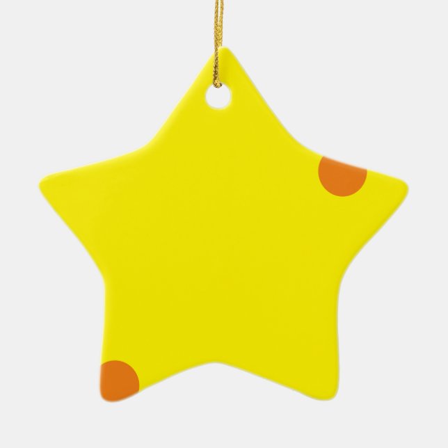 cheese yeellow ceramic ornament (Front)