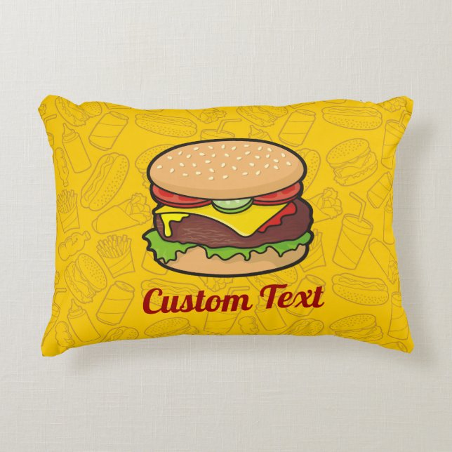 Cheeseburger Accent Pillow (Front)