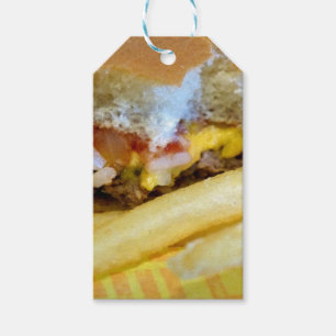 Cheeseburger and Fries Gift Tags