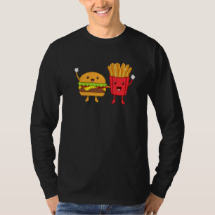 Cheeseburger And Fries Hamburger Burger Food Grap T-Shirt
