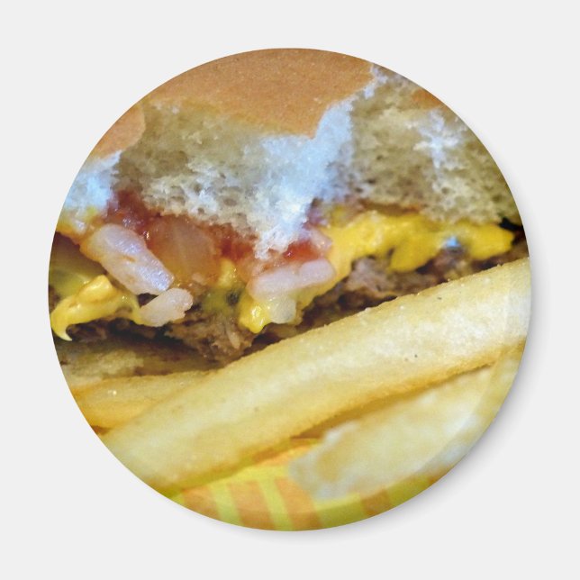 Cheeseburger and Fries Magnet (Front)