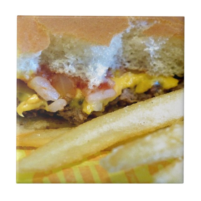 Cheeseburger and Fries Tile (Front)
