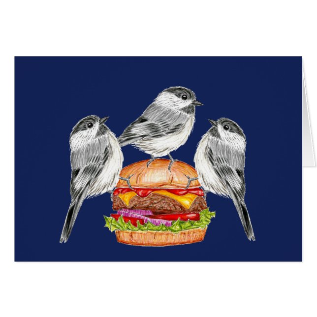 Cheeseburger Bird Tahoe Mountain Chickadee (Front Horizontal)