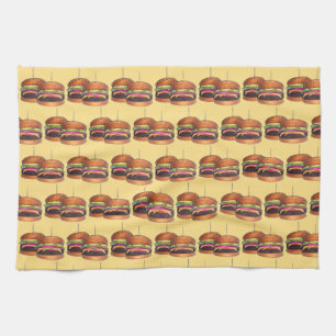 Cheeseburger Burger Hamburger Sliders Bar Pub Kitchen Towel