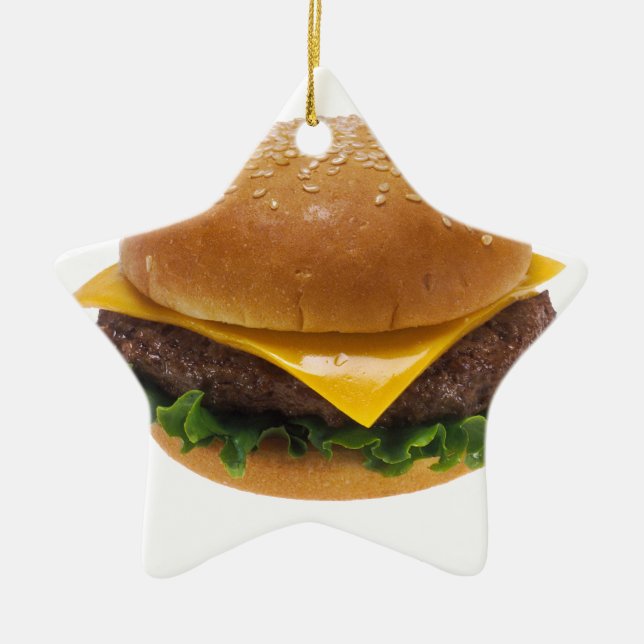 Cheeseburger Ceramic Ornament (Front)