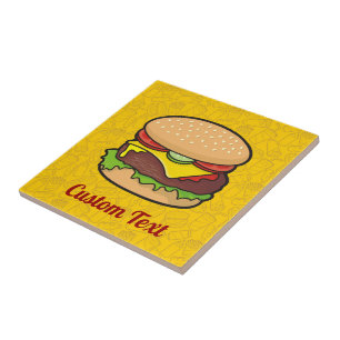 Cheeseburger Ceramic Tile