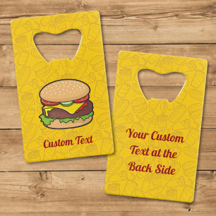 Cheeseburger Credit Card Bottle Opener